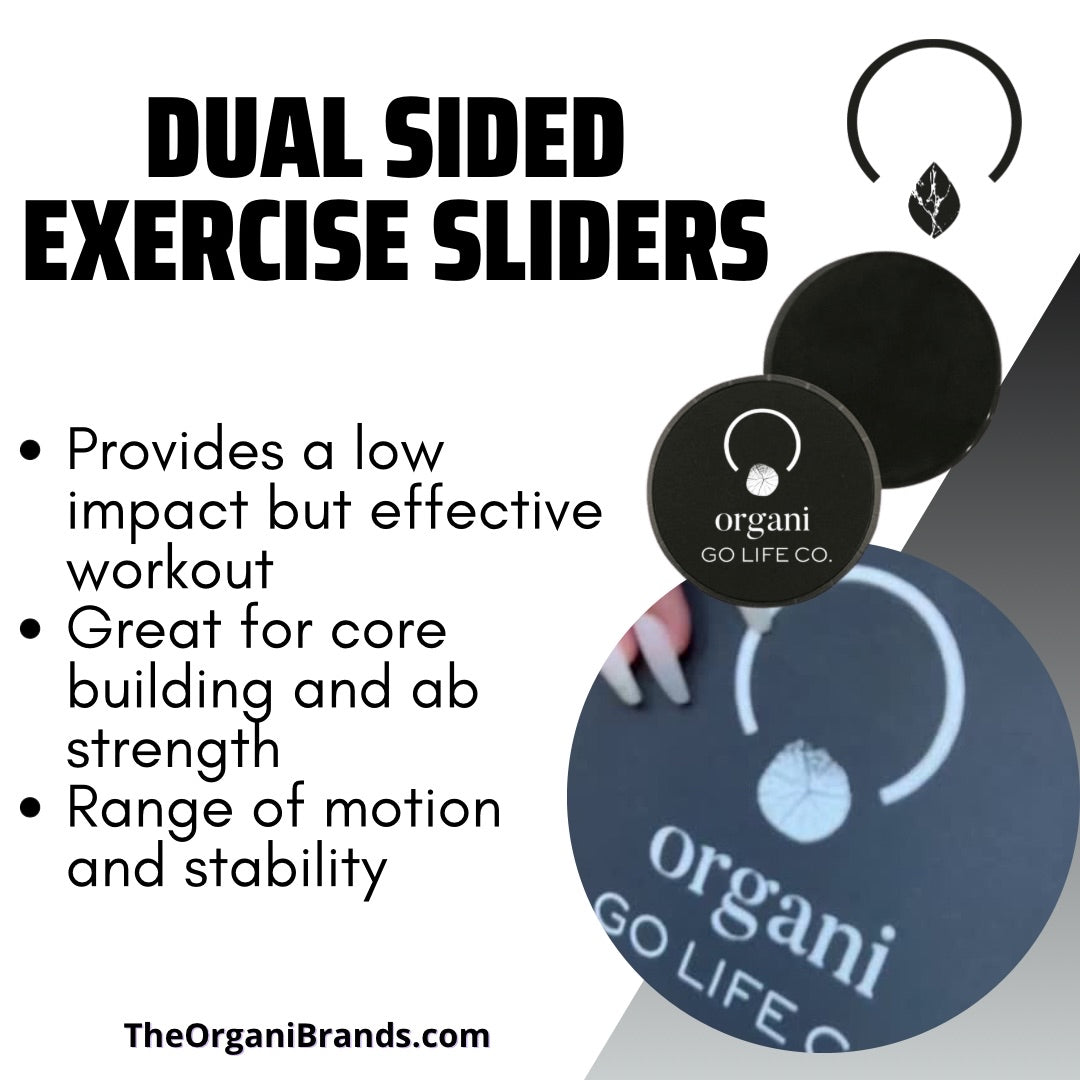 Dual Sided Exercise Sliders for Versatile Workouts Dual Sided Exercise Sliders OrganiGoLife
