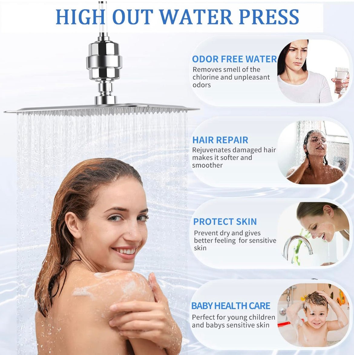 Shower Head Filter for Hard Water OrganiGrowHairCo