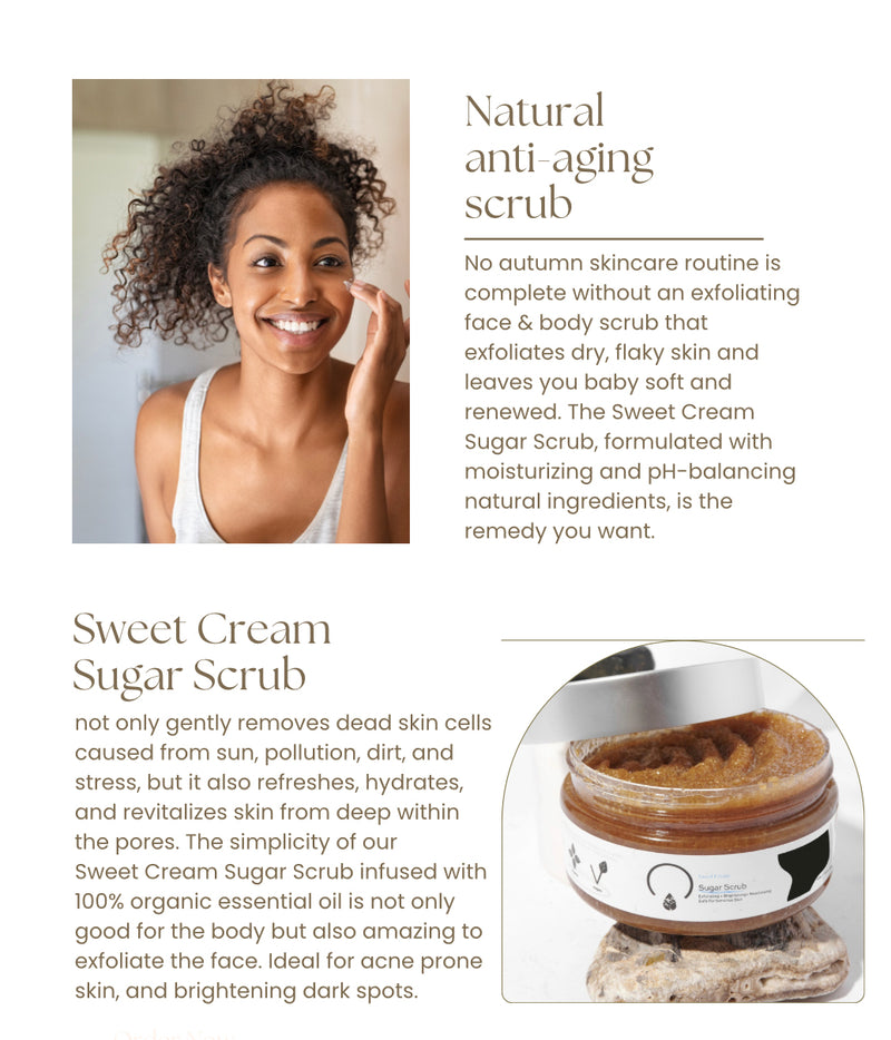 Sweet Cream Sugar Body & Face Scrub - OrganiGrowHairCo