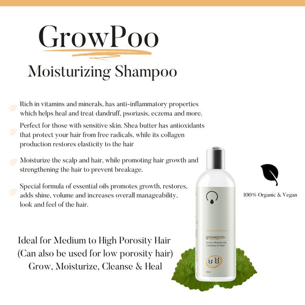 GrowPoo Moisturizing Shampoo - OrganiGrowHairCo