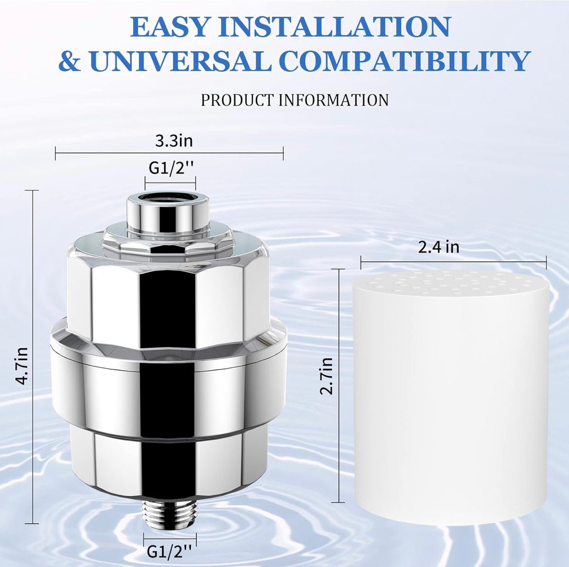 Shower Head Filter for Hard Water OrganiGrowHairCo