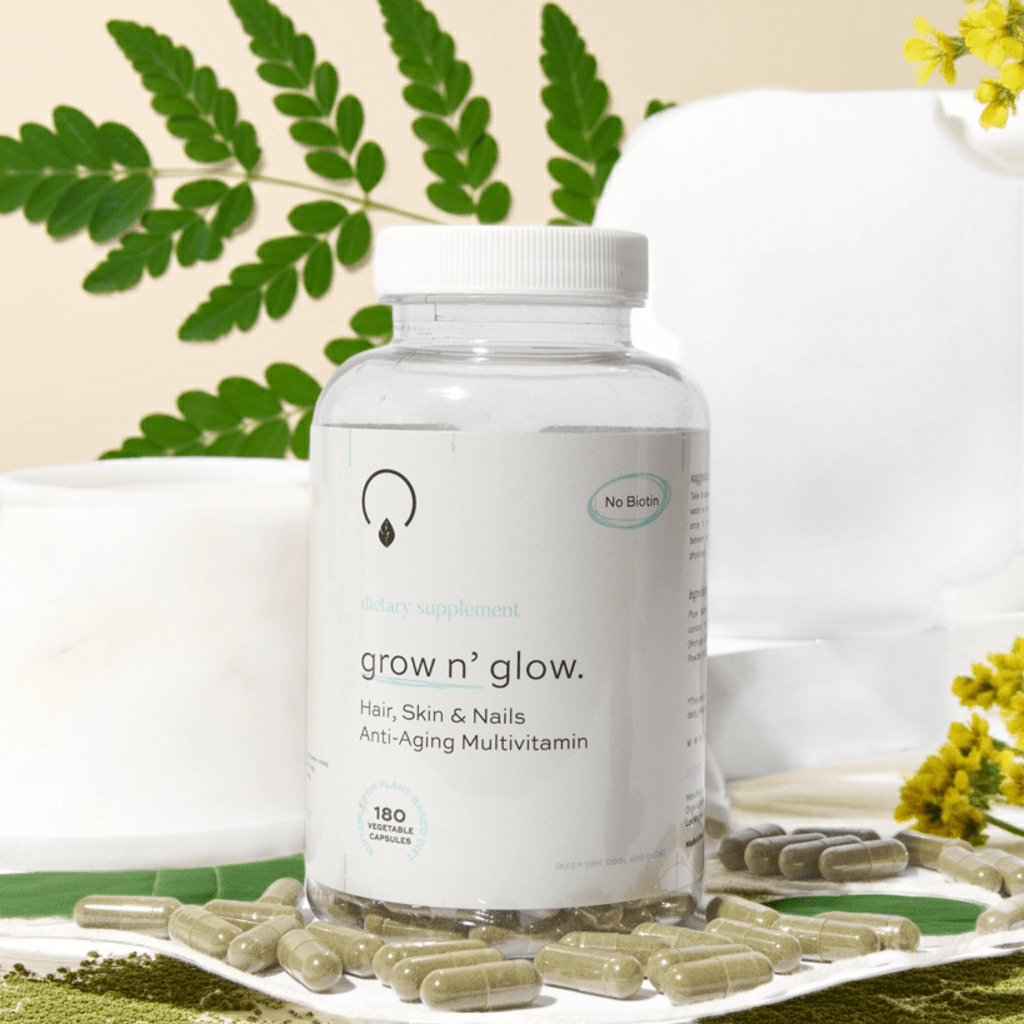Grow N Glow Hair Skin Nails Anti Aging Multivitamins SKIN CARE OrganiGrowHairCo