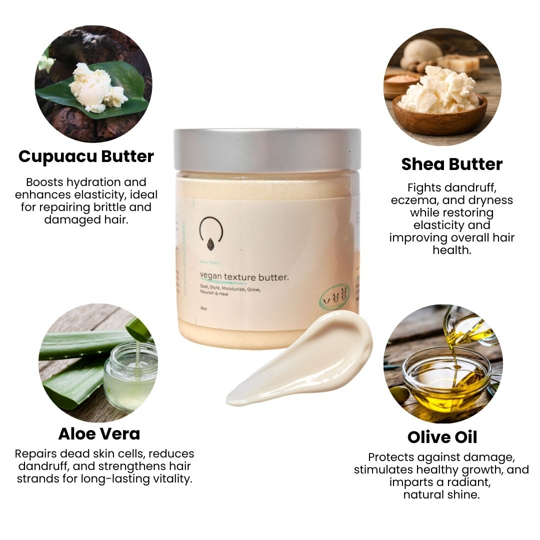 Vegan Texture Butter Hair Styling Products OrganiGrowHairCo