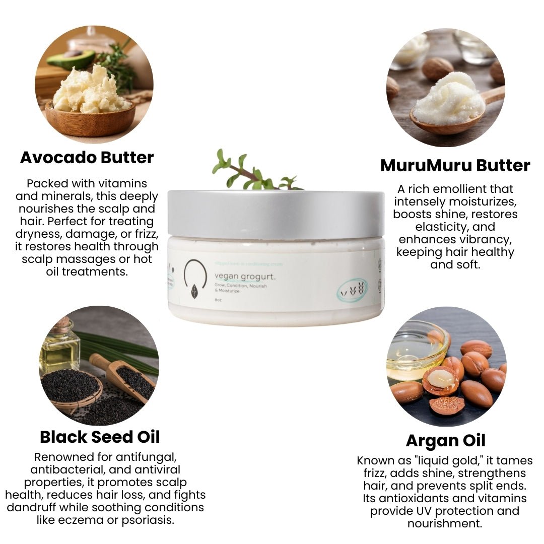 Vegan GroGurt with Chebe and Black Seed Oil STYLING PRODUCTS OrganiGrowHairCo