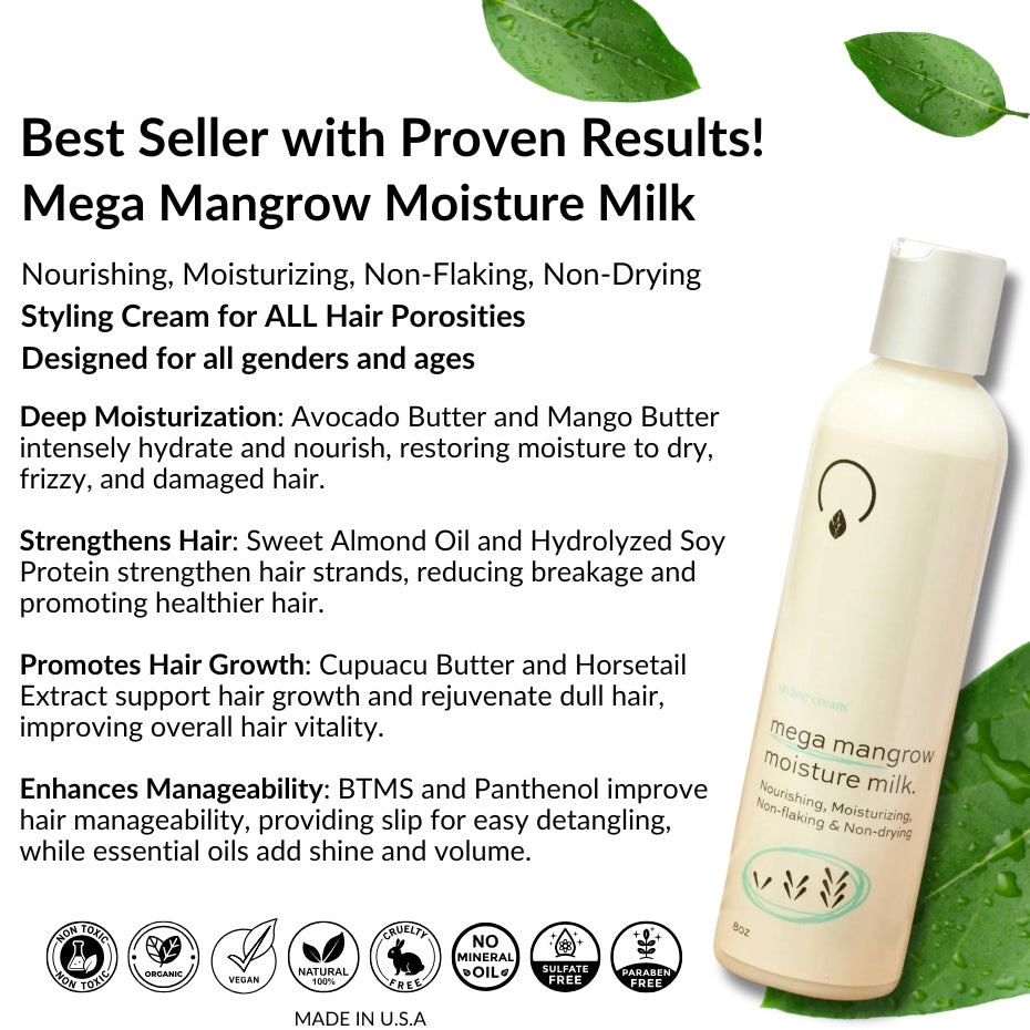 Mega Mangrow Moisture Milk STYLING PRODUCTS OrganiGrowHair Co