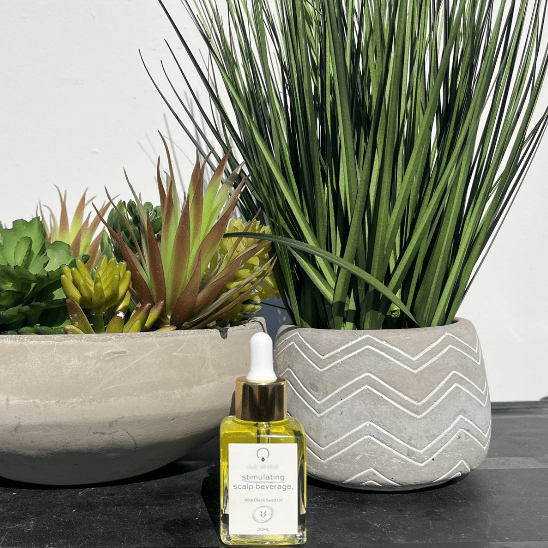 Stimulating Scalp Beverage - Medium Porosity with Black Seed Oil - Hair Growth Oil OIL OrganiGrowHair Co