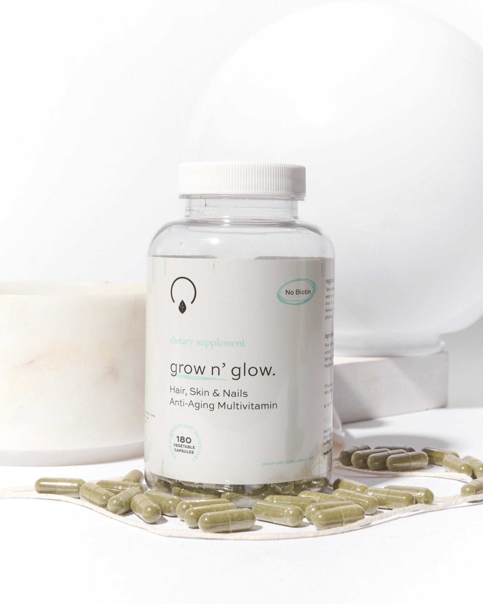 Grow N Glow Hair Skin Nails Anti Aging Multivitamins SKIN CARE OrganiGrowHairCo