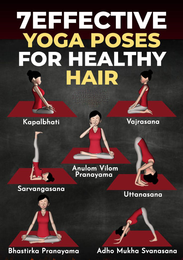 8 Yoga Poses For Thick and Healthy Hair