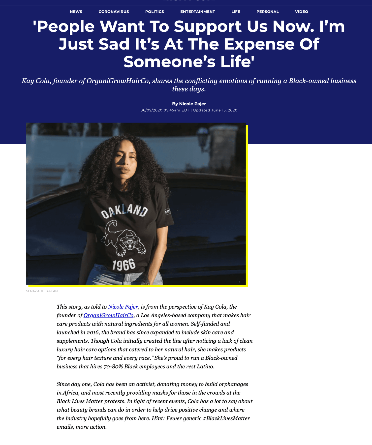 Huffpost - OrganiGrowHairCo