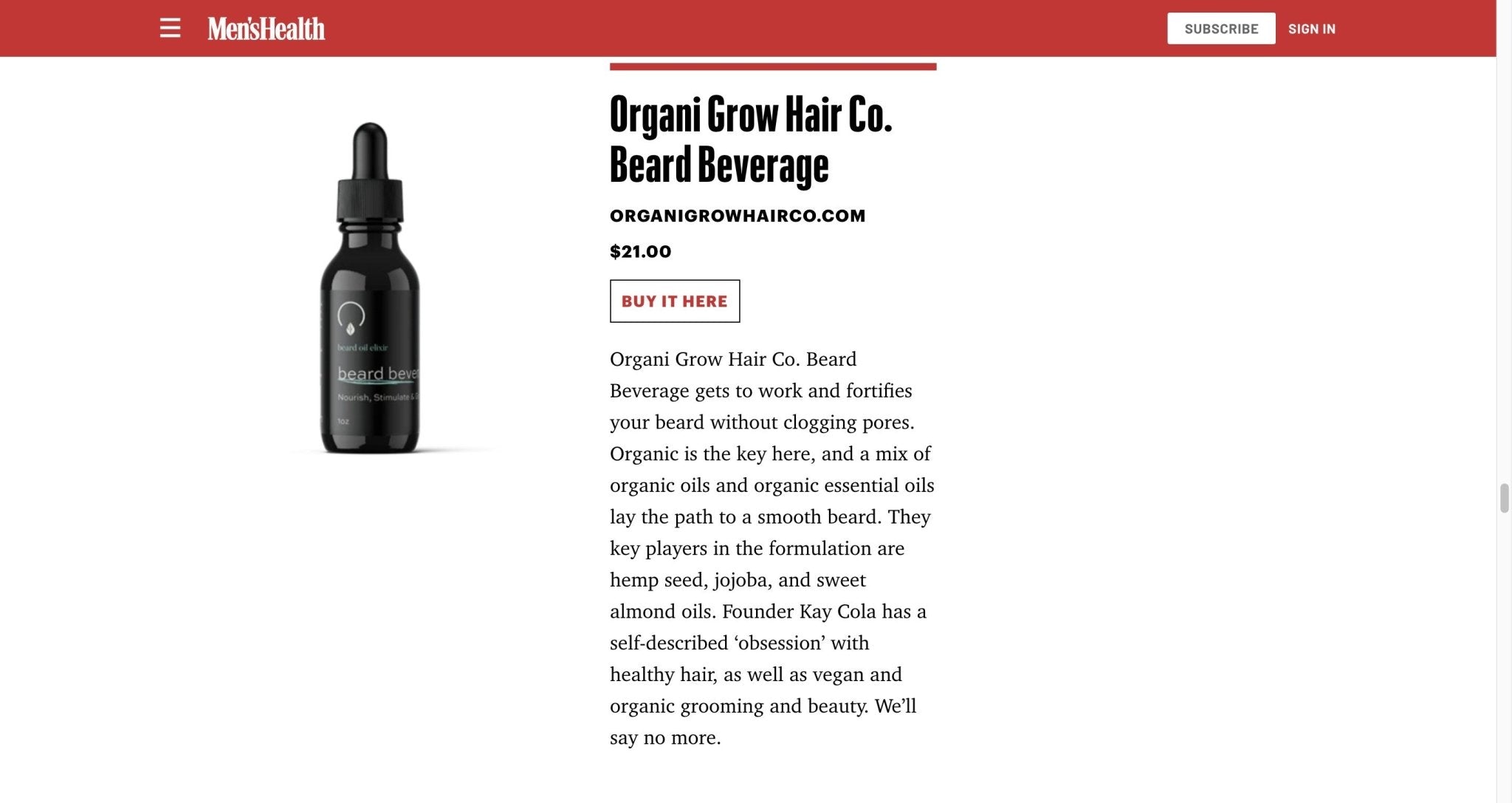 Men's Health - OrganiGrowHairCo