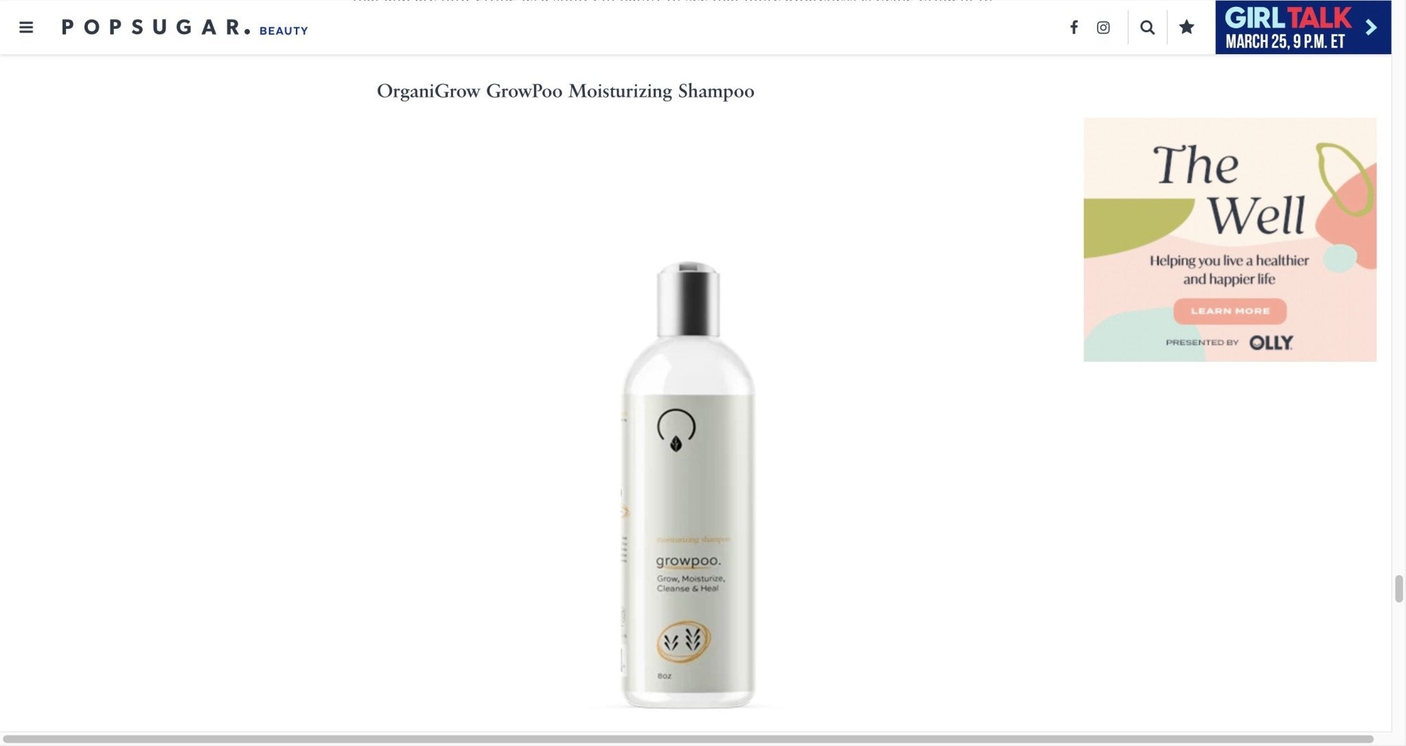 PopSugar - OrganiGrowHairCo