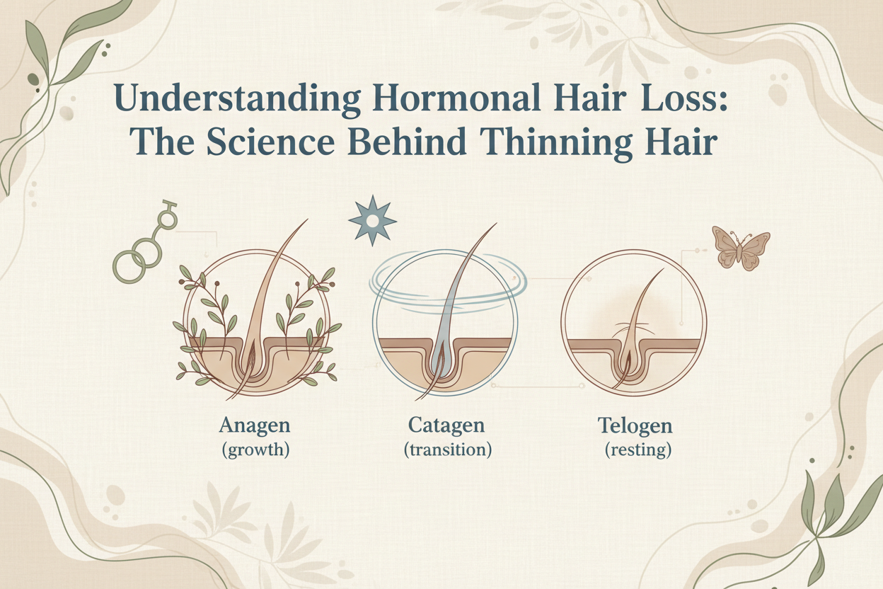Understanding Hormonal Hair Loss: The Science Behind Thinning Hair and What Actually Works