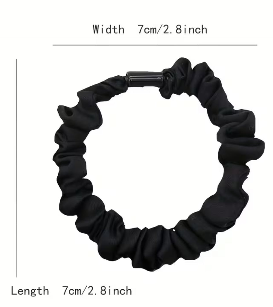 Set of 4 Satin Elastic Hair Scrunchies