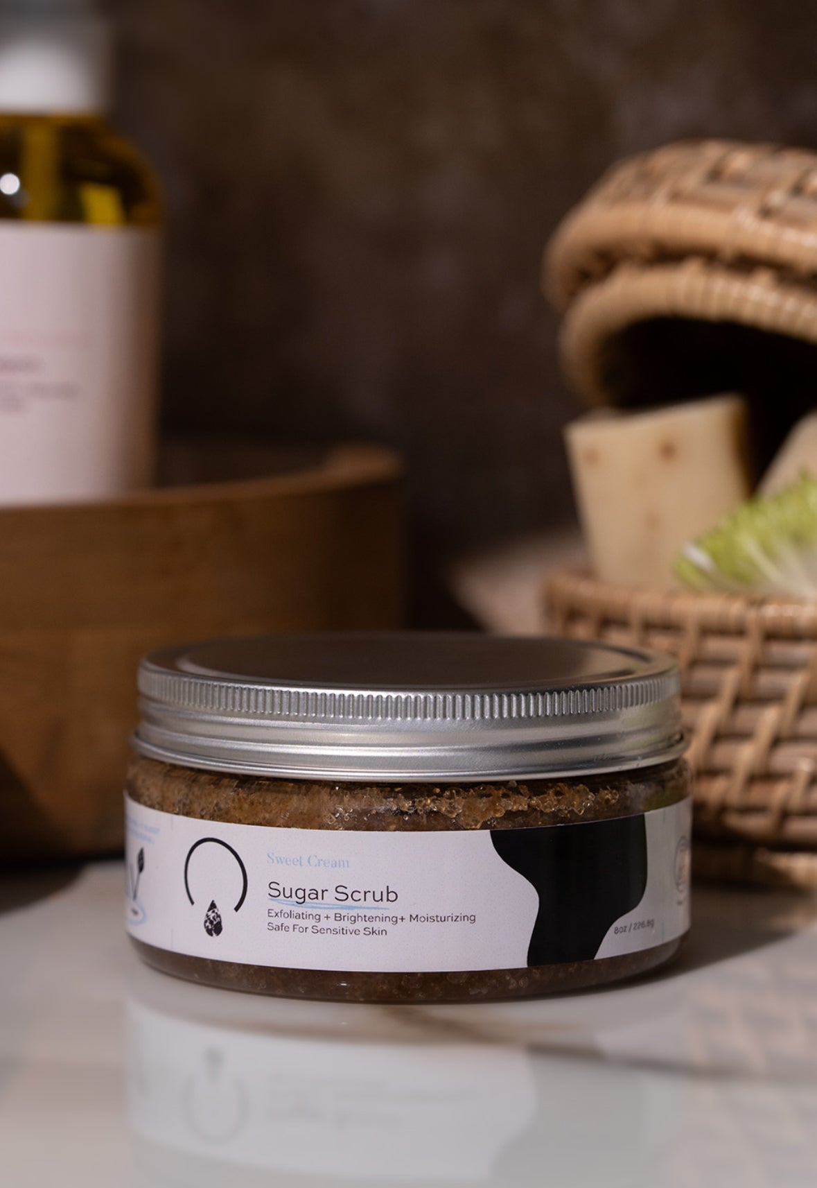 Sweet Cream Sugar Body &amp; Face Scrub SKIN CARE The OrganiBrands