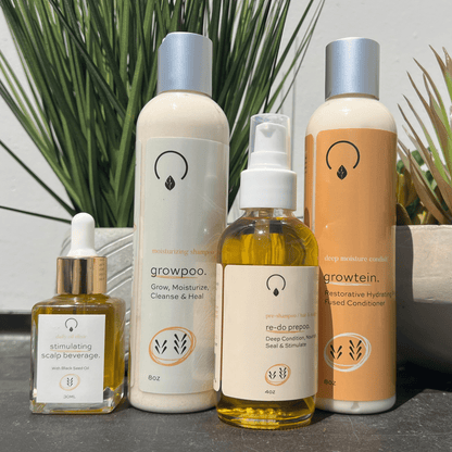 Grow Gold Bundle (High Porosity) Bundles OrganiGrowHair Co Regular 8oz Bundle