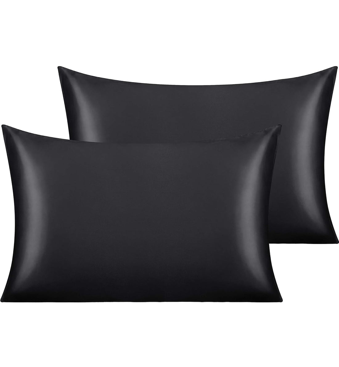 Satin Pillow Case PILLOWCASE OrganiGrowHair Co Black 2 Pack