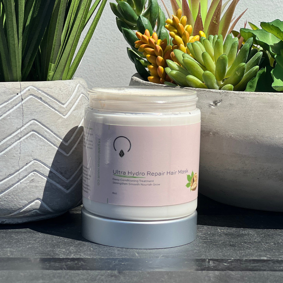 Ultra Hydro Repair Hair Mask – Deep conditioning treatment for medium to high porosity hair, formulated with Muru Muru Butter &amp; Baobab Protein.