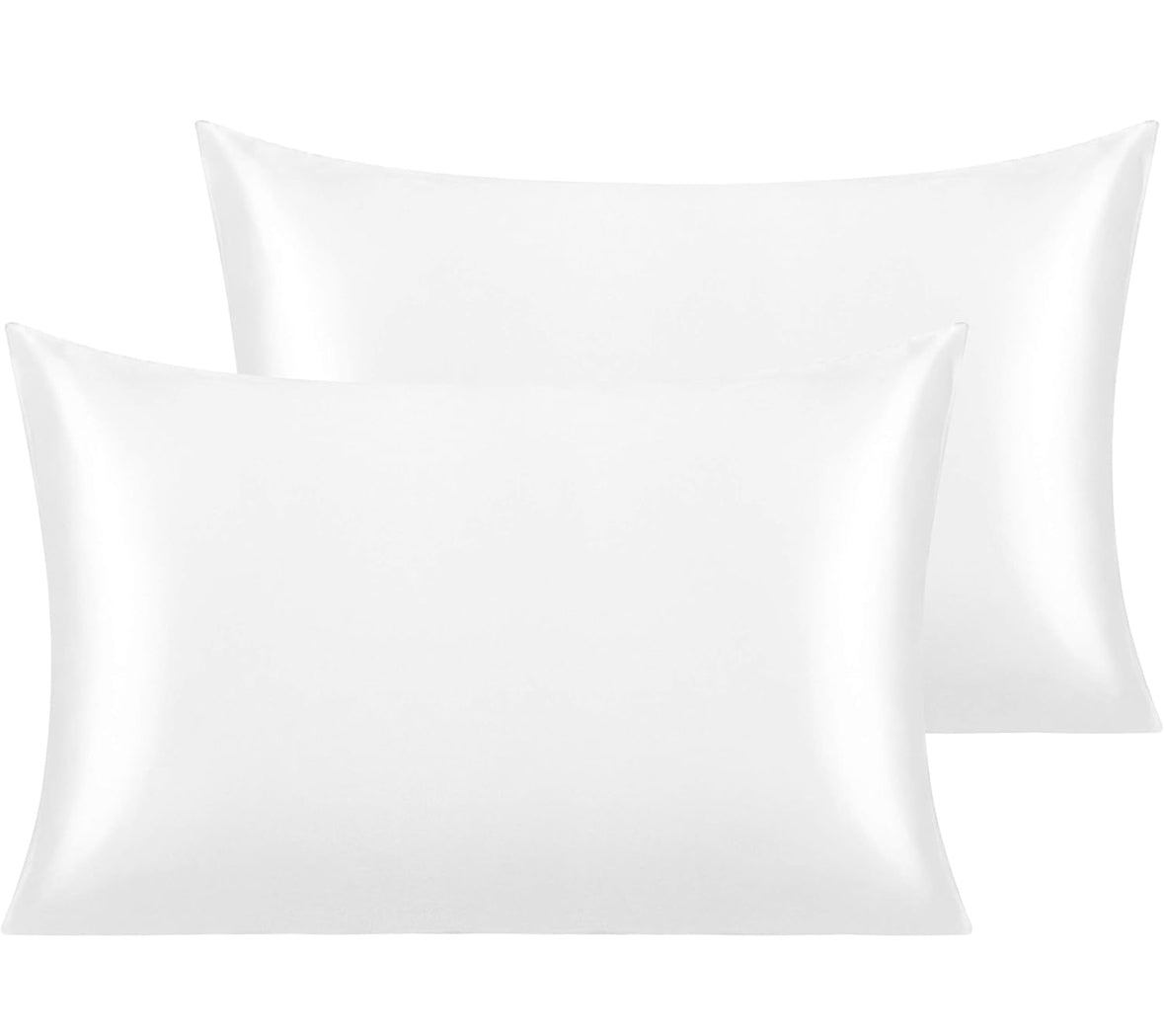 Satin Pillow Case PILLOWCASE OrganiGrowHair Co White 2 Pack
