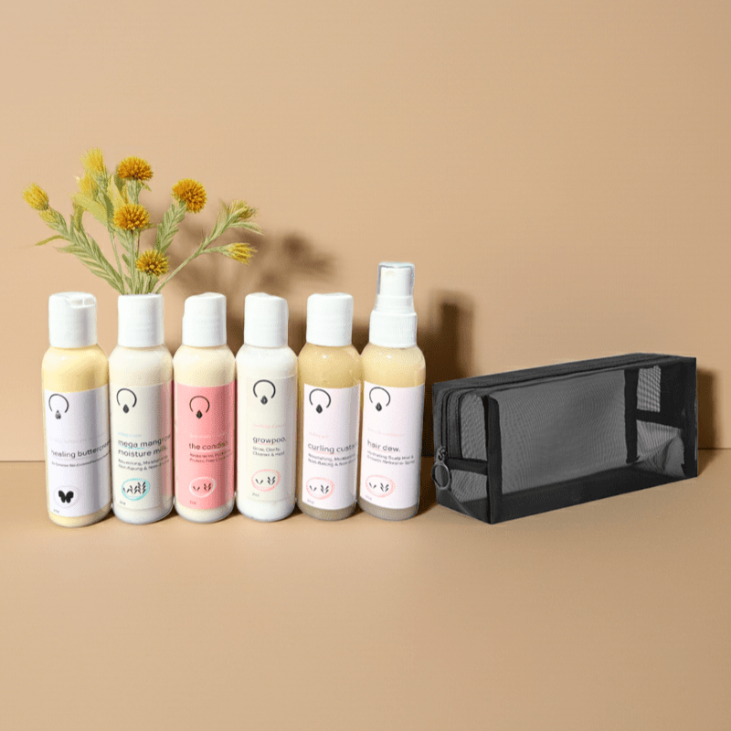 On the Grow: Travel Set + Carry Bag - OrganiGrowHairCo
