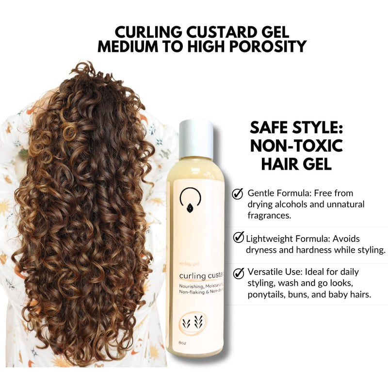 Curling Custard Gel Medium to High Porosity